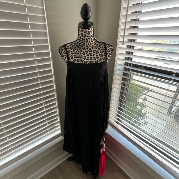 Milly Asymmetrical Black and Pink Cocktail Dress - Sz 12 - NWT - Picture 5 of 6